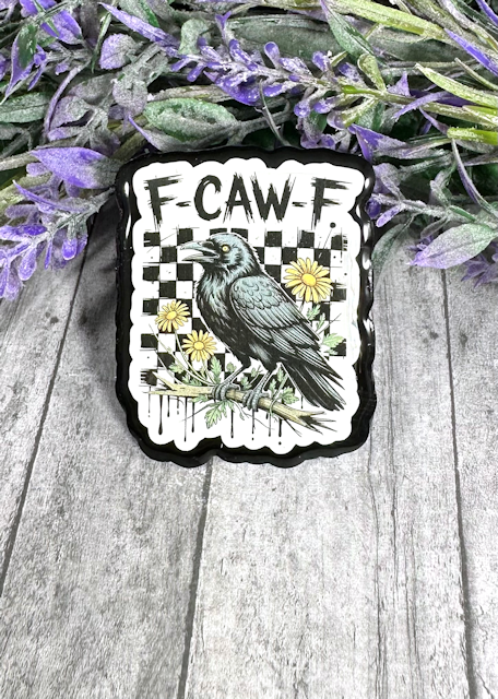 2 inch F Caw F Halloween Magnet