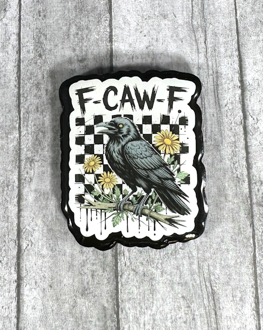 2 inch F Caw F Halloween Magnet