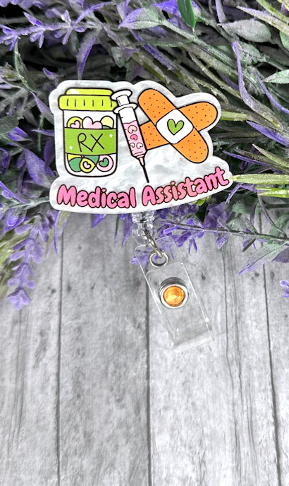 Handmade Medical Assistant Badge Reel 3
