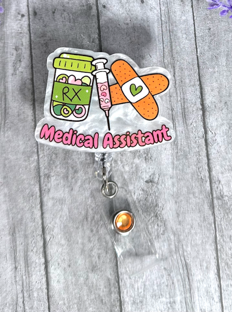 Handmade Medical Assistant Badge Reel 3