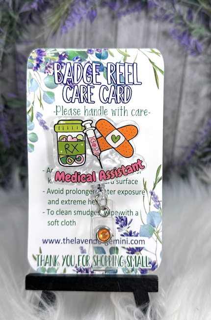 Handmade Medical Assistant Badge Reel 3