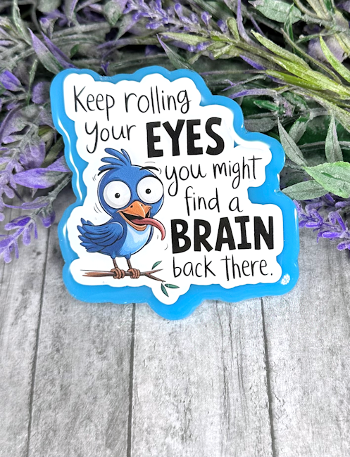 3 inch Roll Your Eyes Magnet