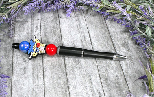 Handmade Highland Cow Patriotic Beaded Ballpoint with free refill