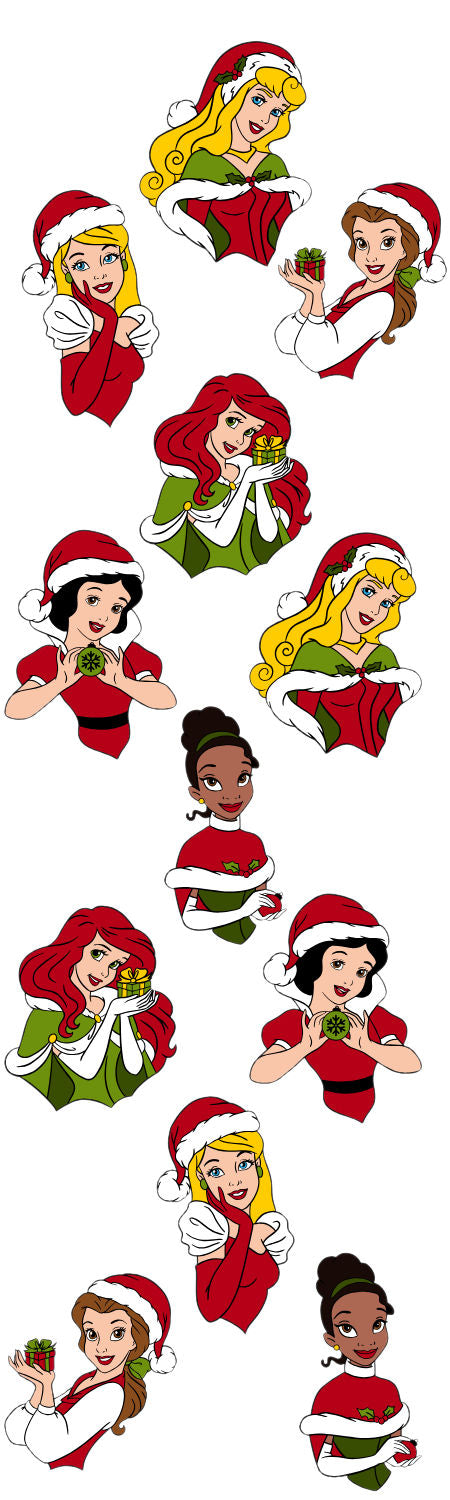 Handmade Disney Princesses Christmas glitter pen with free refill