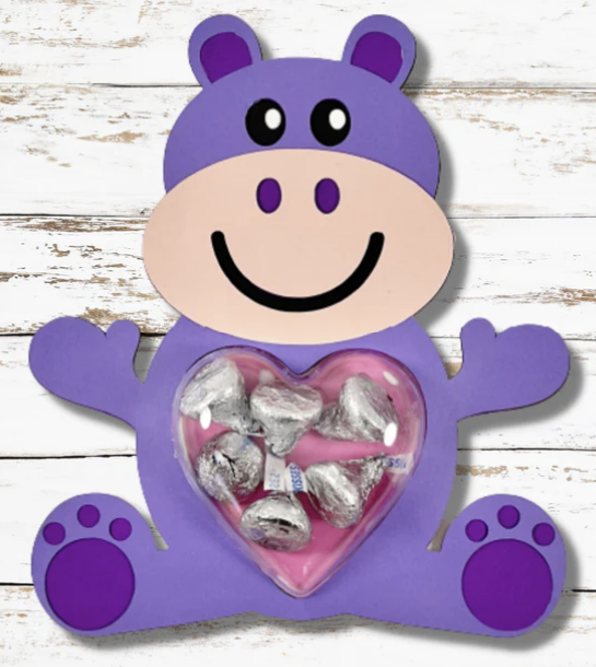 Custom Order Handmade Hippo Valentines Candy holders