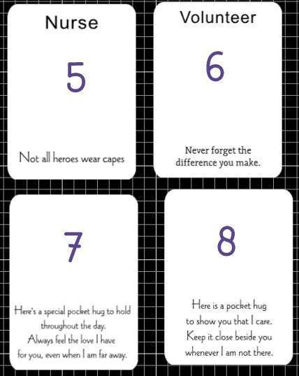 Handmade Pocket Hug Purple stars and Blue