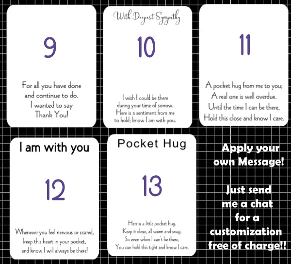 Handmade Pocket Hug Purple stars and Blue