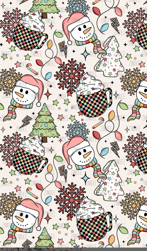 Handmade Retro Snowmen glitter pen with free refill