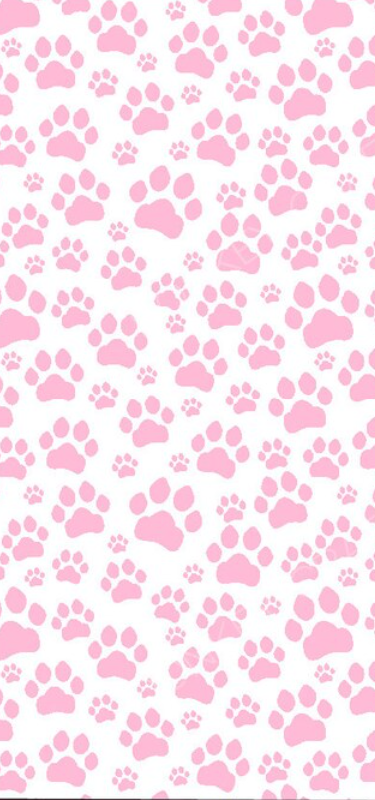 Handmade Dog Paws on Pink glitter pen with free refill