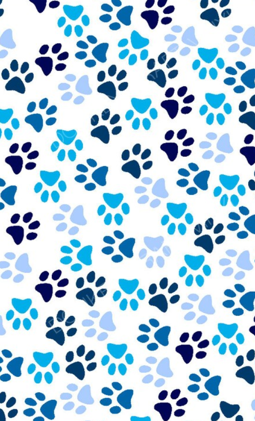 Handmade Blue Dog Paws vinyl wrap glitter pen with free refill