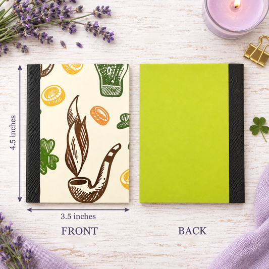 Decorative Vinyl Covered MINIATURE Composition Notebook Vintage St Patricks
