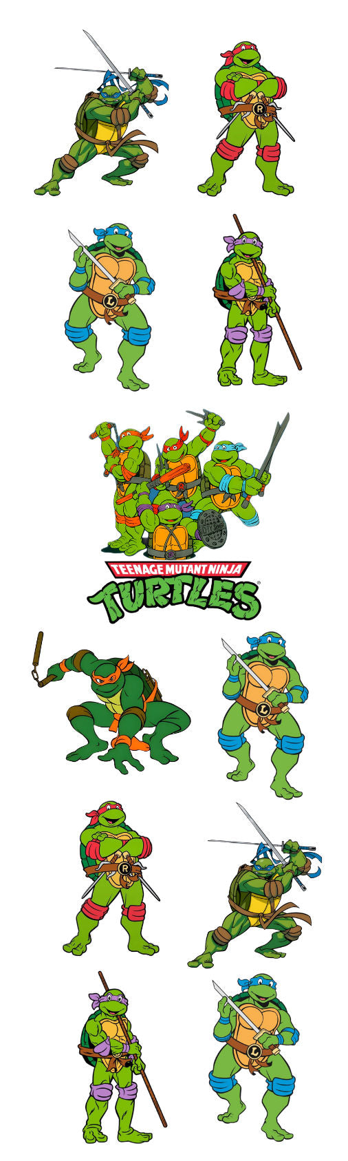 Handmade Ninja Turtles glitter pen with free refill