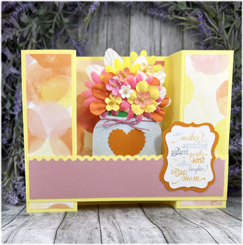 Handmade 3D Mother's Day yellow flowers card