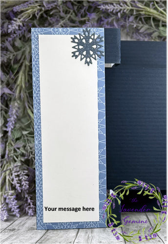 Handmade 3D Blue and Silver Snowflakes Christmas Shutter Card