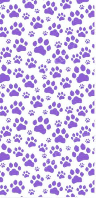 Handmade Dog Paws on Purple glitter pen with free refill