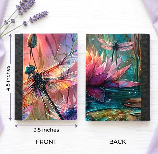 Decorative Vinyl Covered MINIATURE Composition Notebook Dragonflies