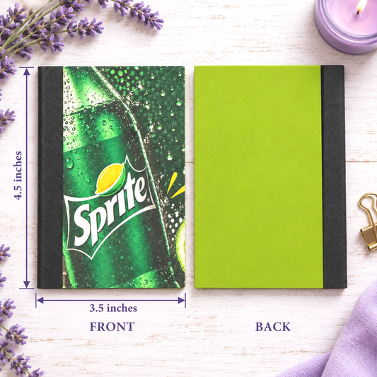Decorative Vinyl Covered MINIATURE Composition Notebook Sprite