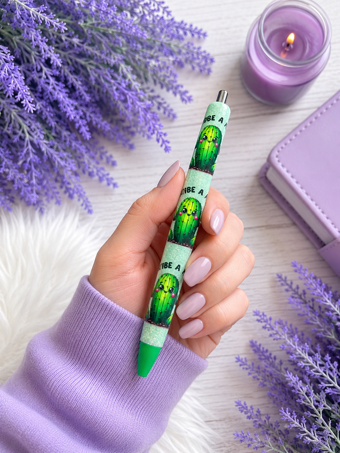 Handmade Don't Ba A Prick glitter pen with free refill