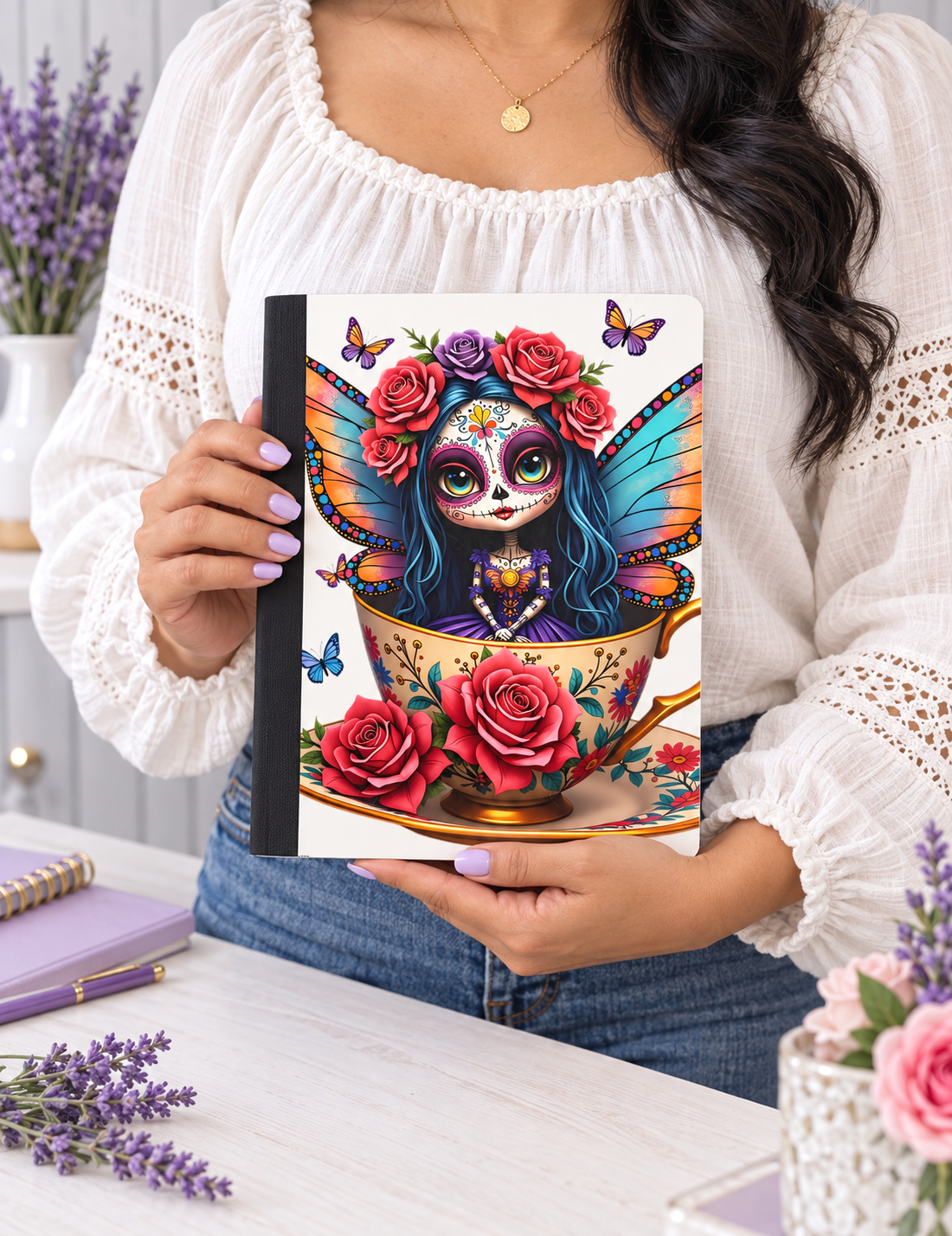 Decorative Vinyl Covered Composition Notebook Day of the Dead