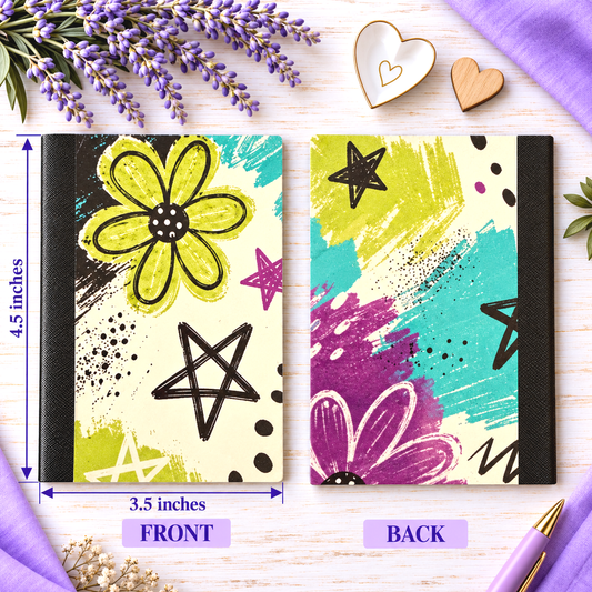Decorative Vinyl Covered MINIATURE Composition Notebook Abstract