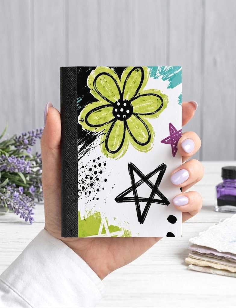 Decorative Vinyl Covered MINIATURE Composition Notebook Abstract