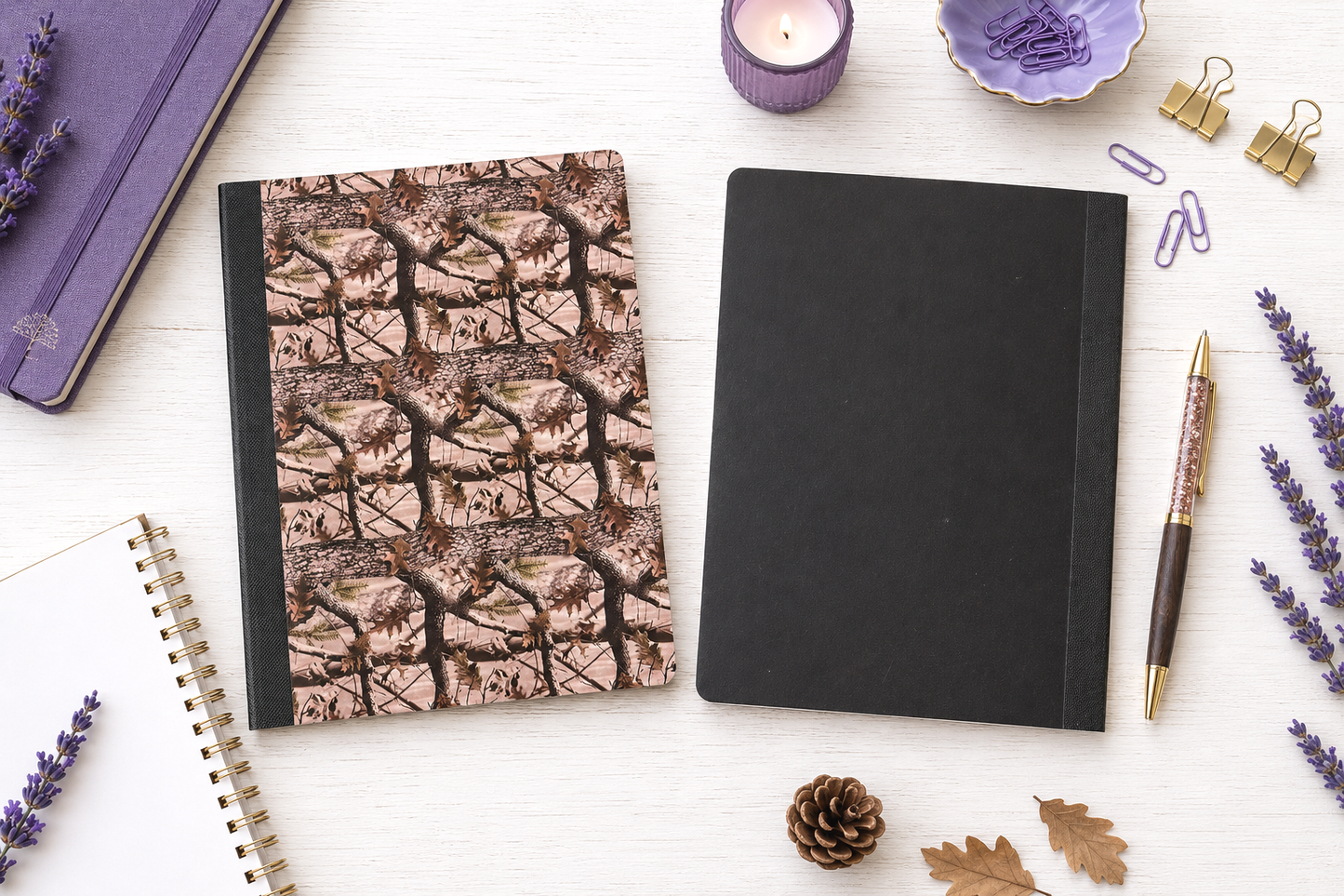 Decorative Vinyl Covered Composition Notebook Woods Camouflage