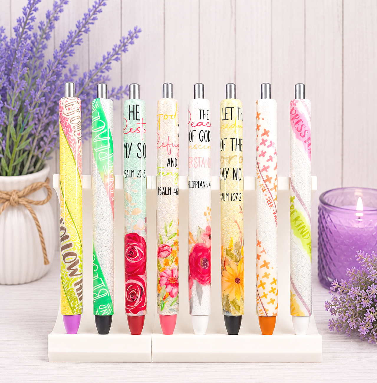 Handmade Christian Pen  glitter pen with free refill 2