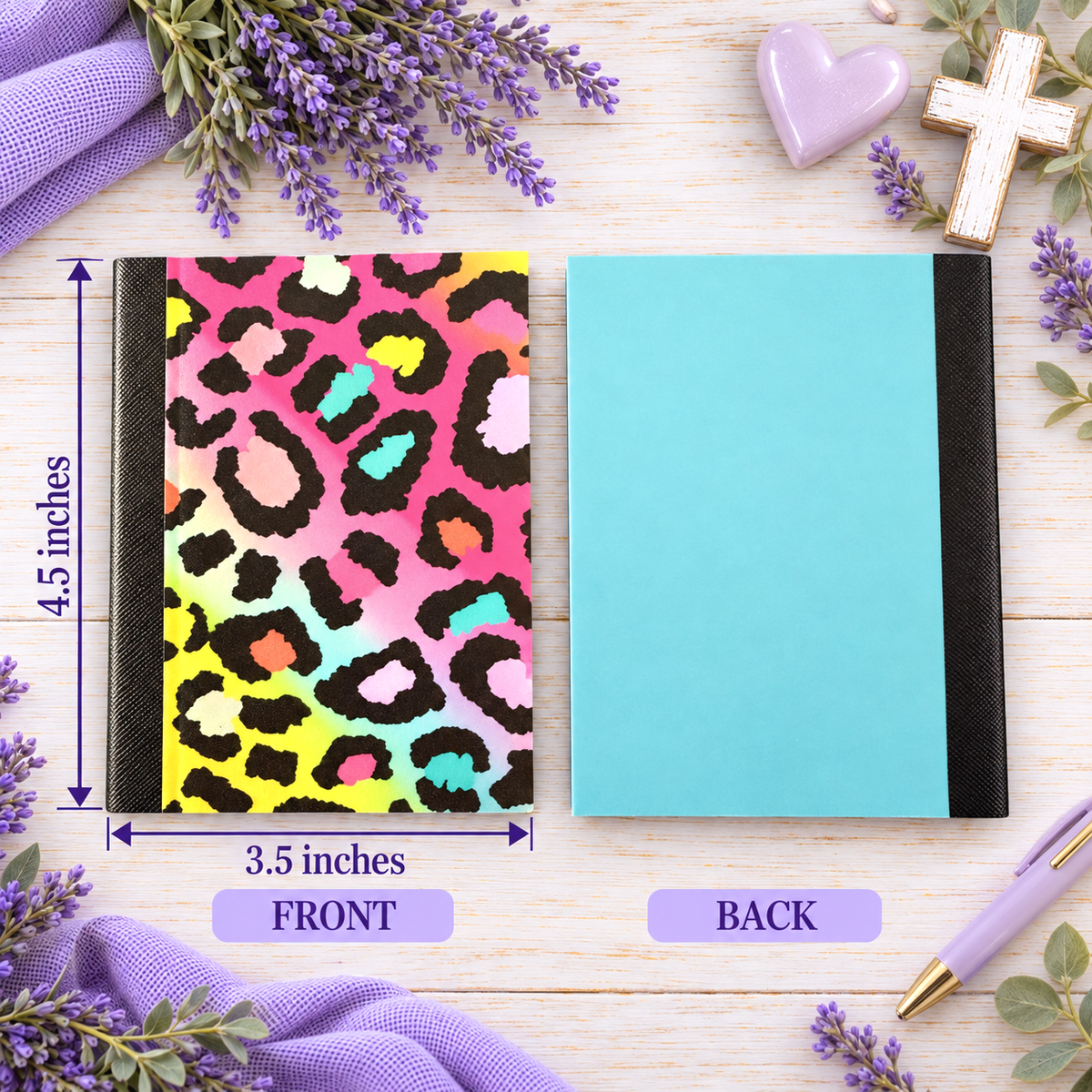 Decorative Vinyl Covered MINIATURE Composition Notebook Animal Print