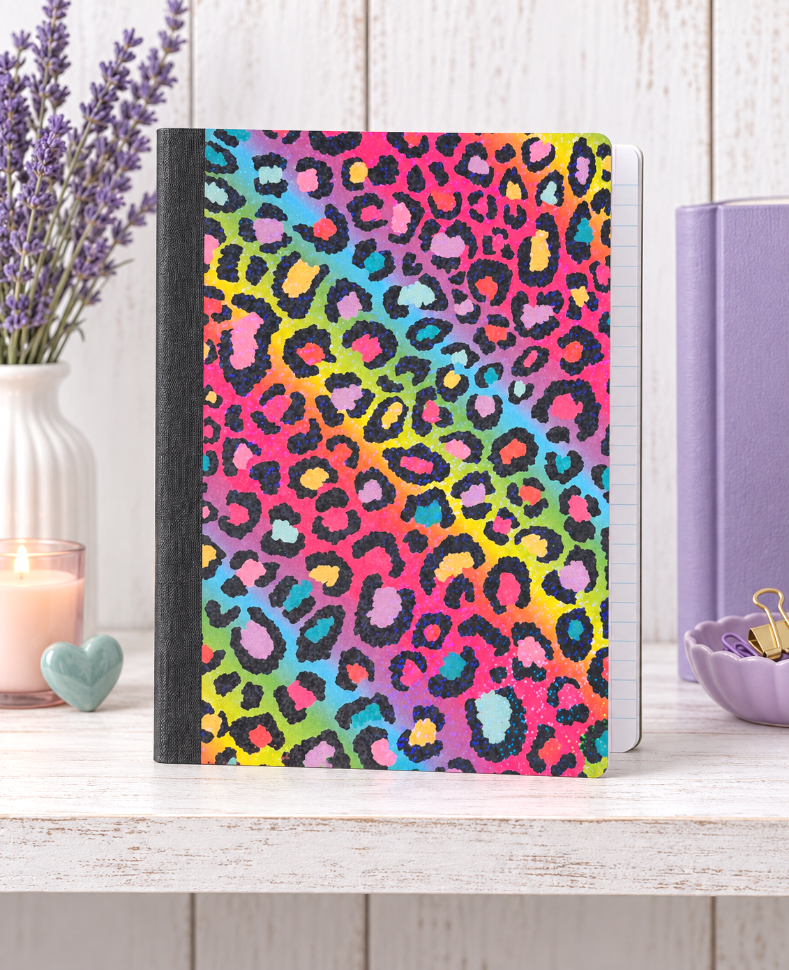 Decorative Vinyl Covered Composition Notebook Animal Print