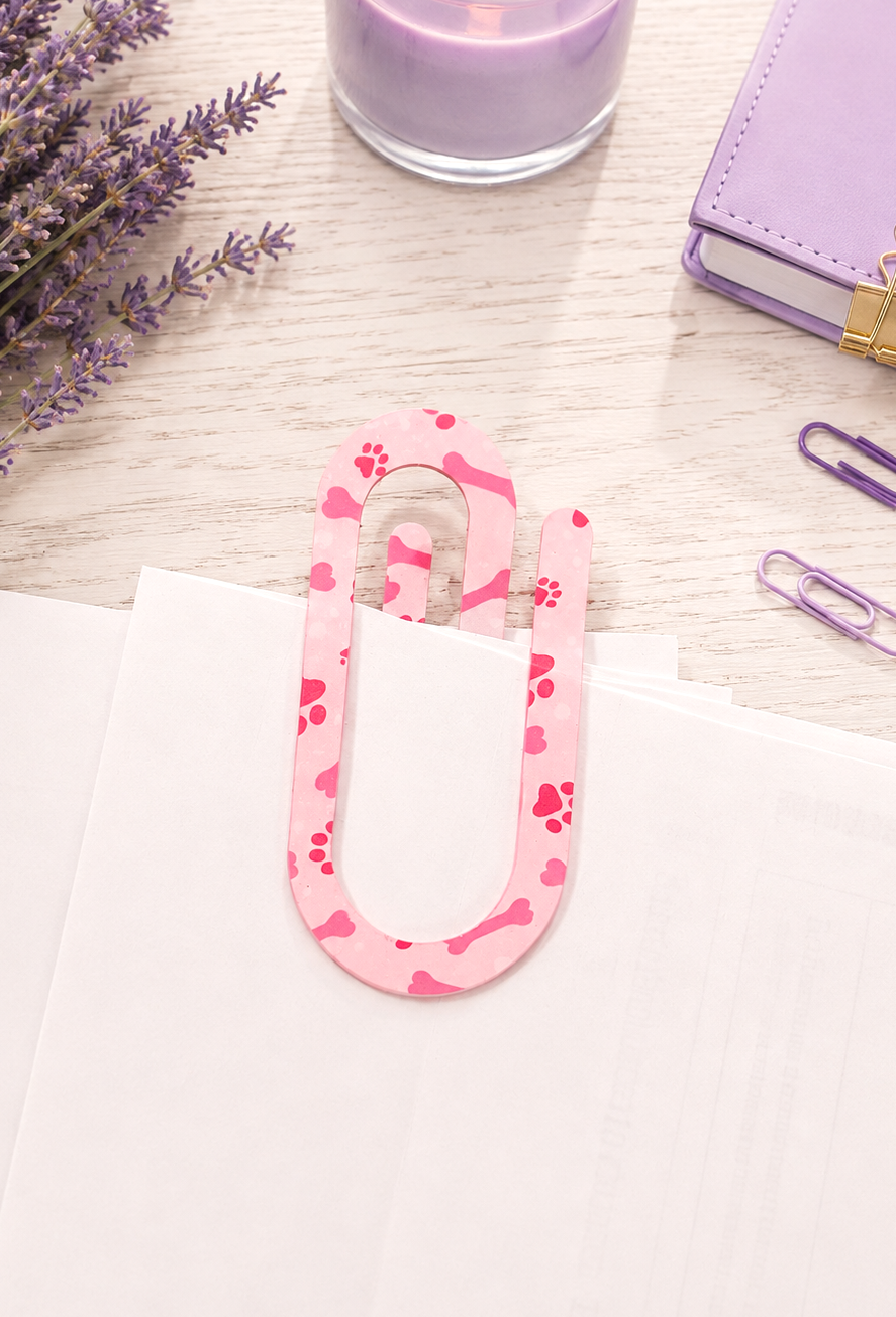 Jumbo Decorative Acrylic Paper Clip Animal Prints