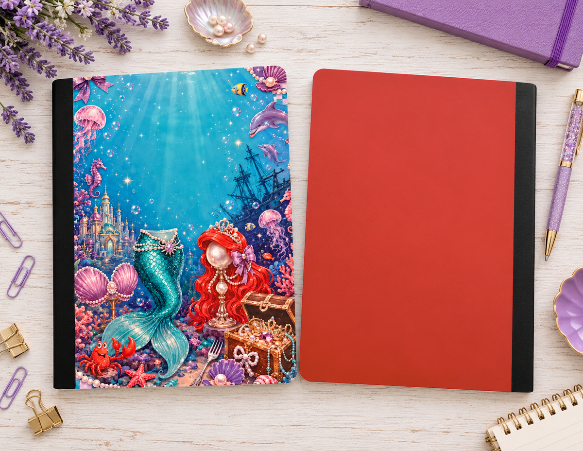 Decorative Vinyl Covered Composition Notebook Little Mermaid