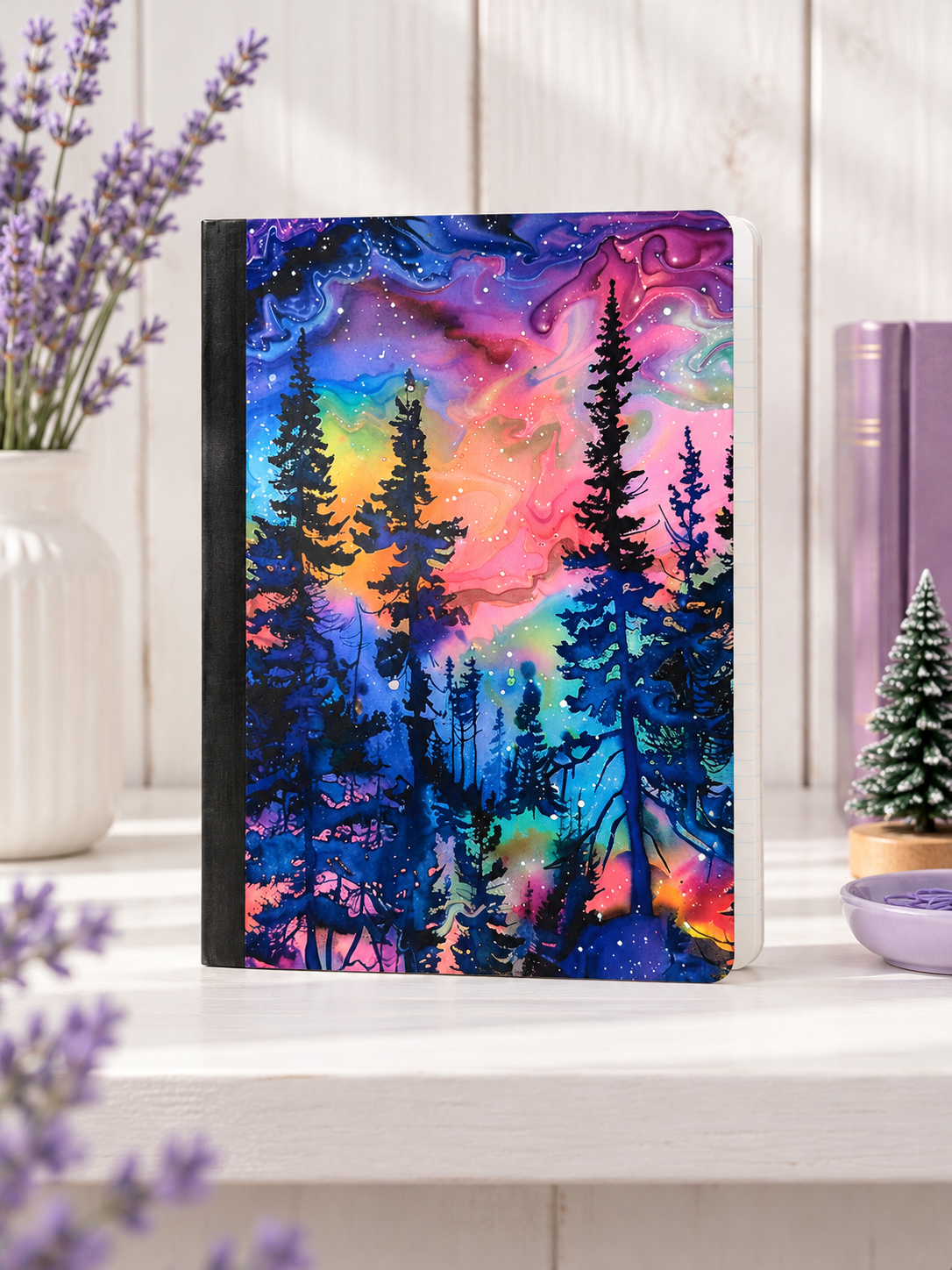 Decorative Vinyl Covered Composition Notebook Bright Forest