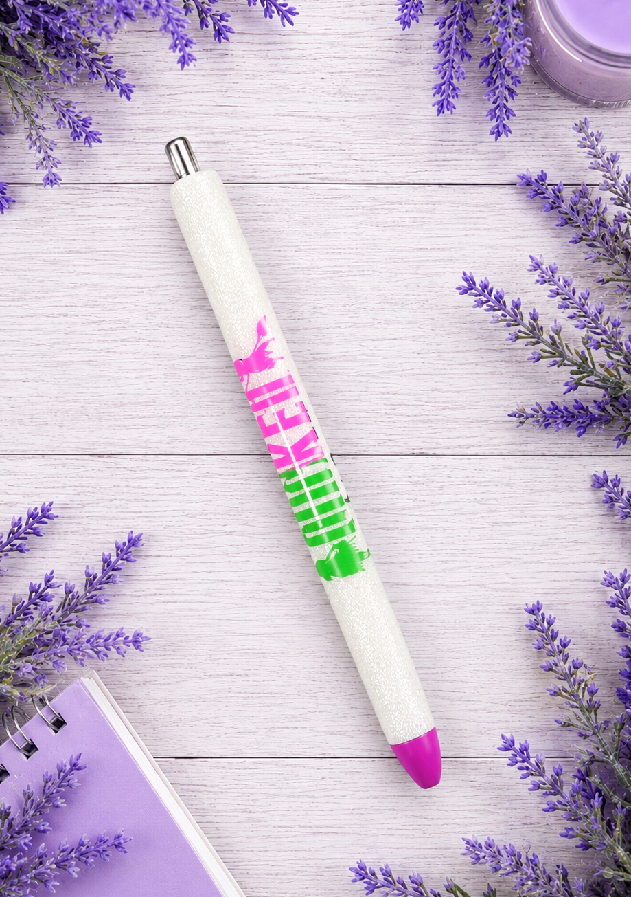 Handmade Wicked Themed glitter pen with free refill 2