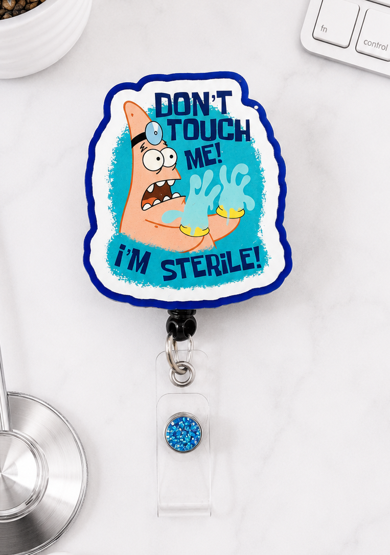 Handmade Squidward  Badge Reel