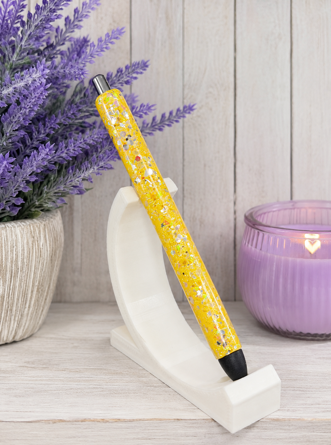Handmade Red  Chunky glitter pen with free refill