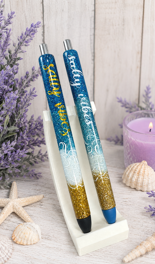 Custom Order Handmade Beach glitter pen with free refill