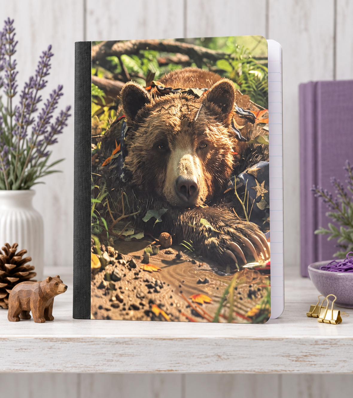 Decorative Vinyl Covered Composition Brown Bear