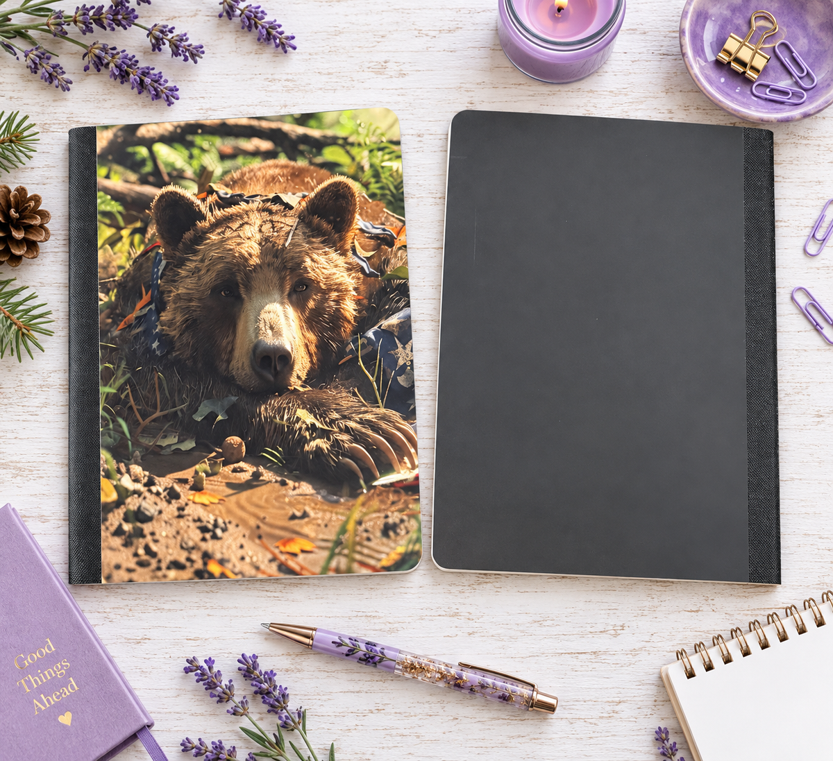 Decorative Vinyl Covered Composition Brown Bear