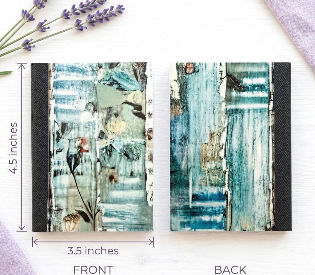 Decorative Vinyl Covered MINIATURE Composition Notebook Weathered Wood