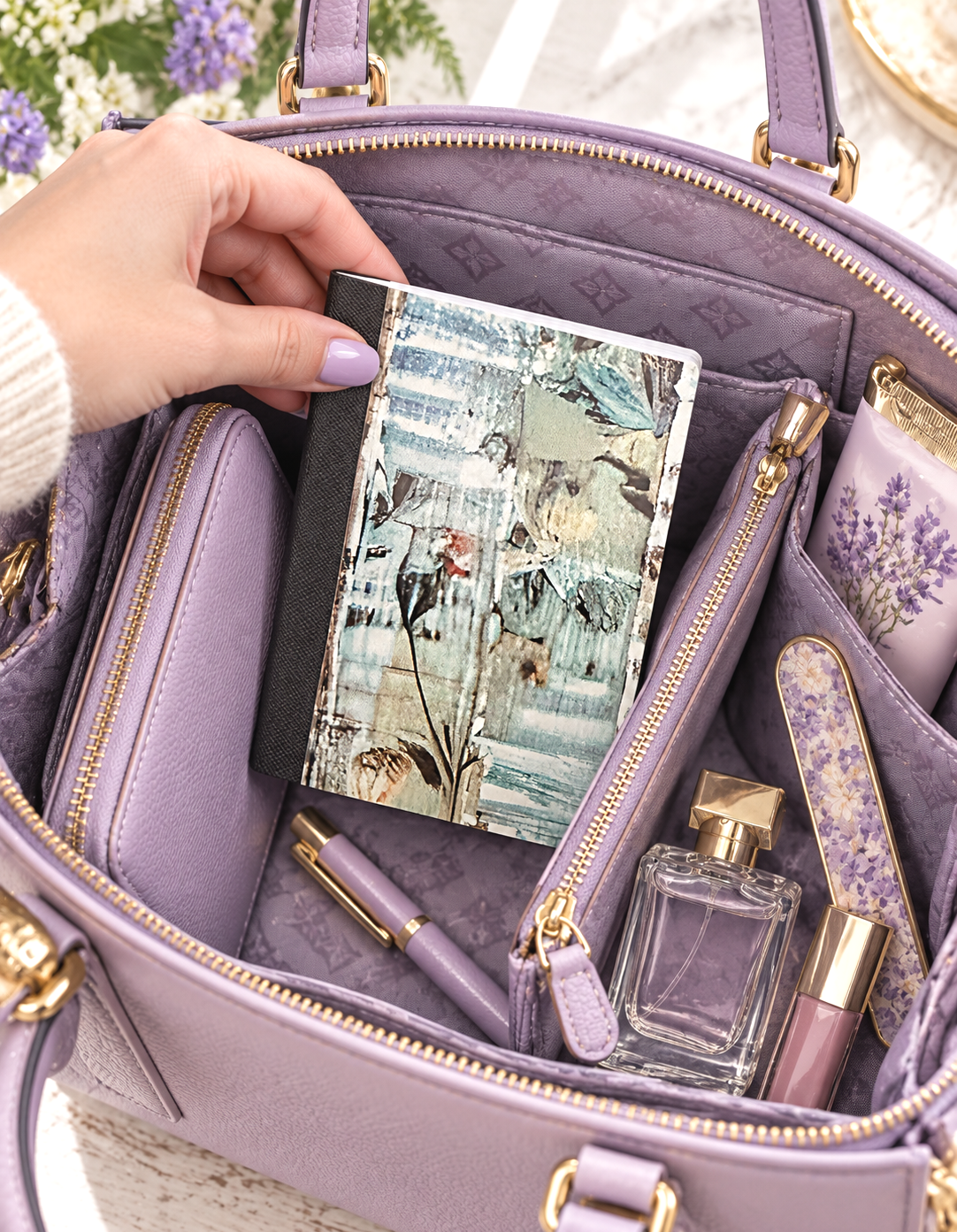 Decorative Vinyl Covered MINIATURE Composition Notebook Weathered Wood
