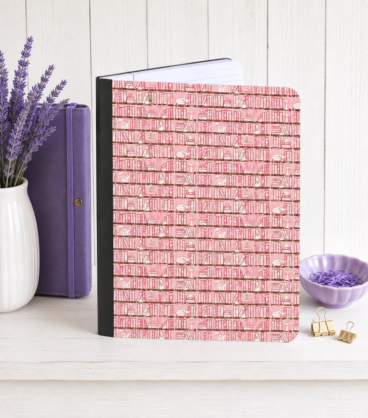 Decorative Vinyl Covered Composition Notebook Pink Books