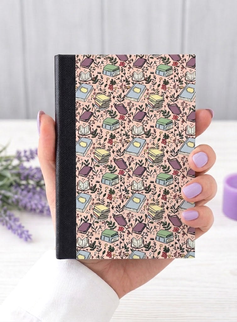 Decorative Vinyl Covered MINIATURE Composition Notebook Book Lover