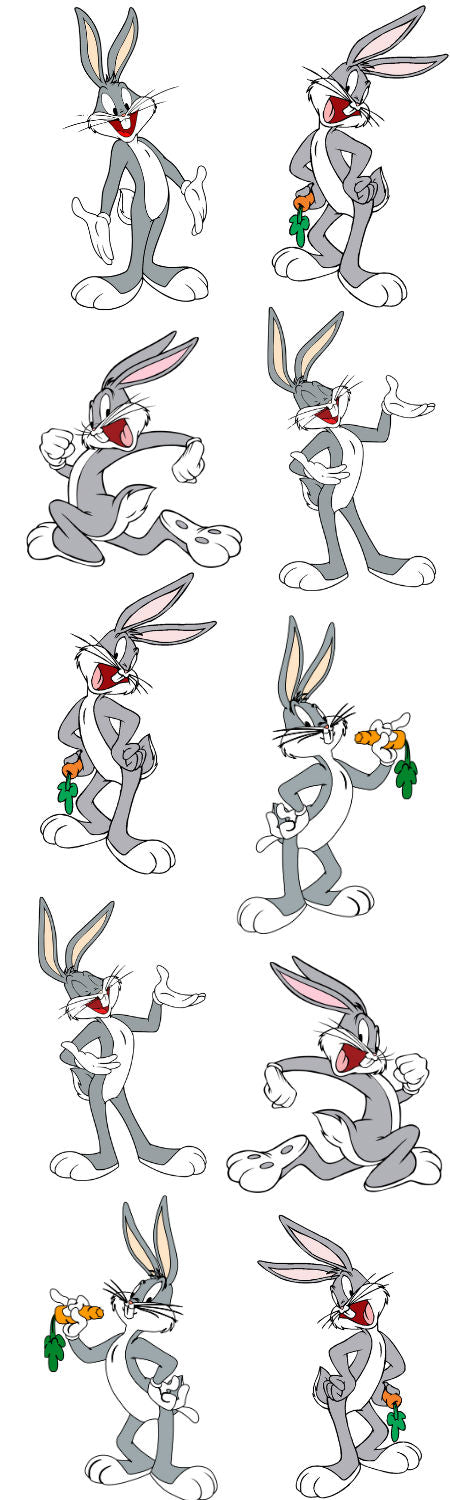 Handmade Bugs Bunny glitter pen with free refill