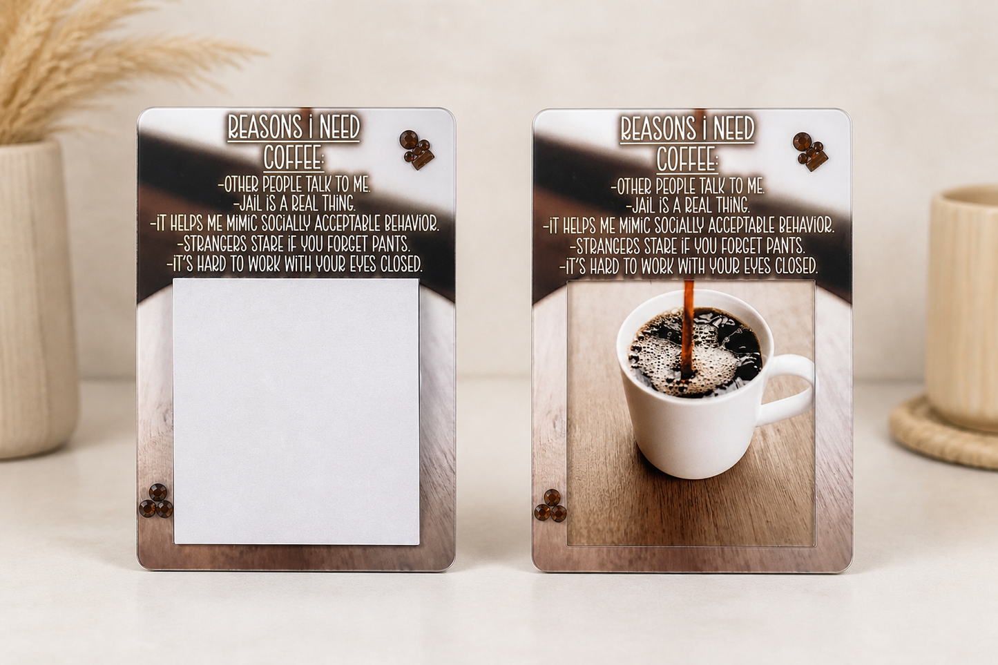 Handmade Coffee Sticky Note Holder