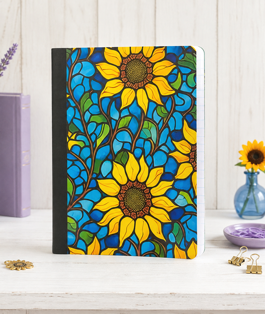 Decorative Vinyl Covered Composition Notebook Sunflowers 8