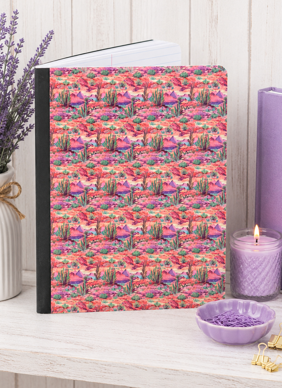 Decorative Vinyl Covered Composition Notebook Bright Desert