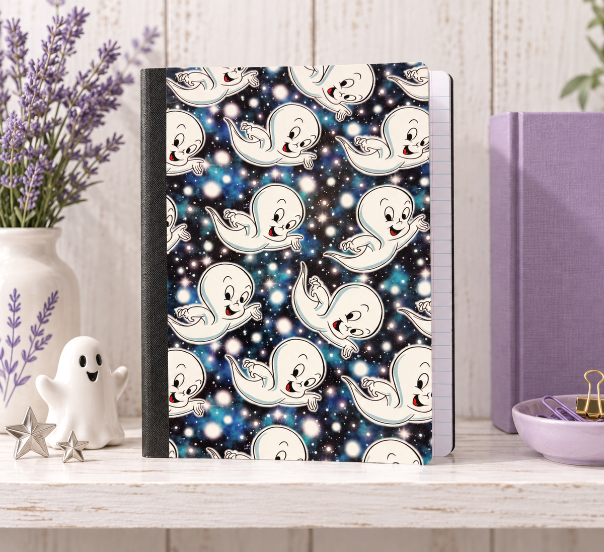 Decorative Vinyl Covered Composition Notebook Casper