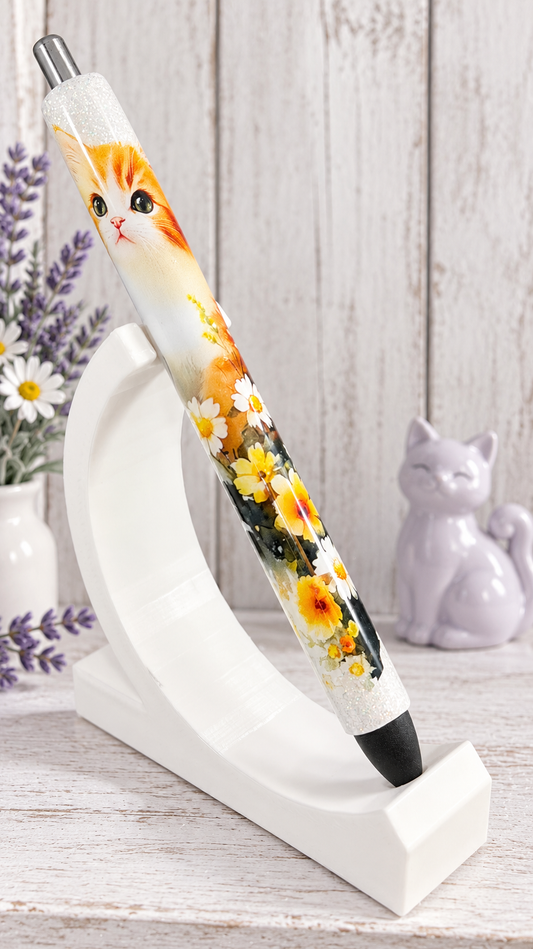 Handmade Cat glitter pen with free refill 2
