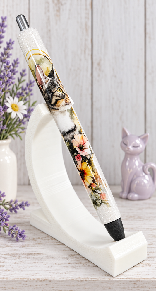 Handmade Cat glitter pen with free refill 3