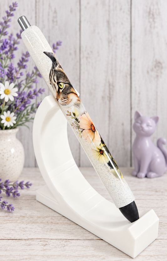 Handmade Cat glitter pen with free refill 5